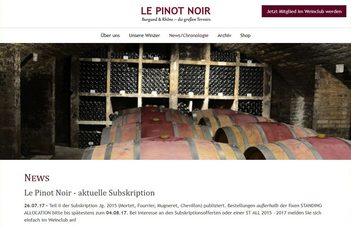 Site para comércio de vinhos - vinhos da França