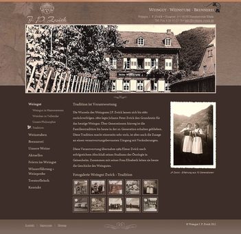 Webseite für Weingut / Winzer, Online-Shop