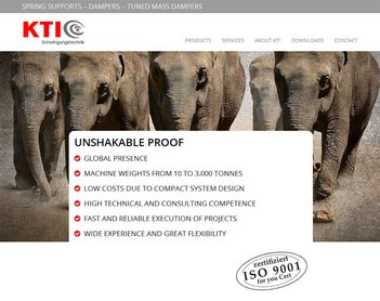 Site para empresas: tecnologia de vibração, multilíngue