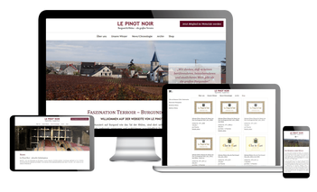 Webseite für Weinhandel - Weine aus Frankreich