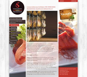 Website für Food-Importeur - Serranoschinken