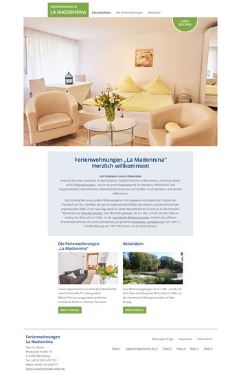 Website para apartamentos de férias