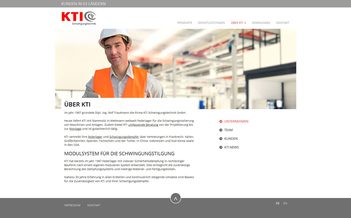 Site para empresas: tecnologia de vibração, multilíngue