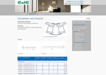 Site para empresa de acessórios para janelas, multilingue