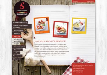 Site para importador de alimentos - presunto serrano