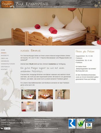 Webseite für Ferienwohnung
