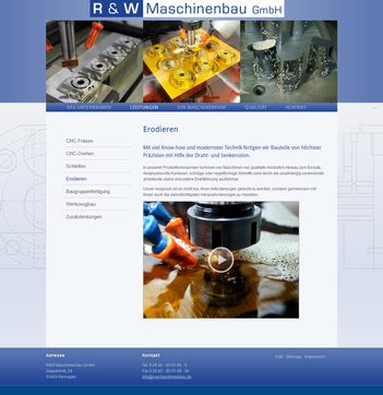 Site para empresa - fabricação de montagem CNC