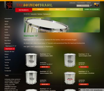 Site de instrumentos musicais - loja online