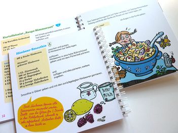 Rezeptbücher + Broschüre für Schulen